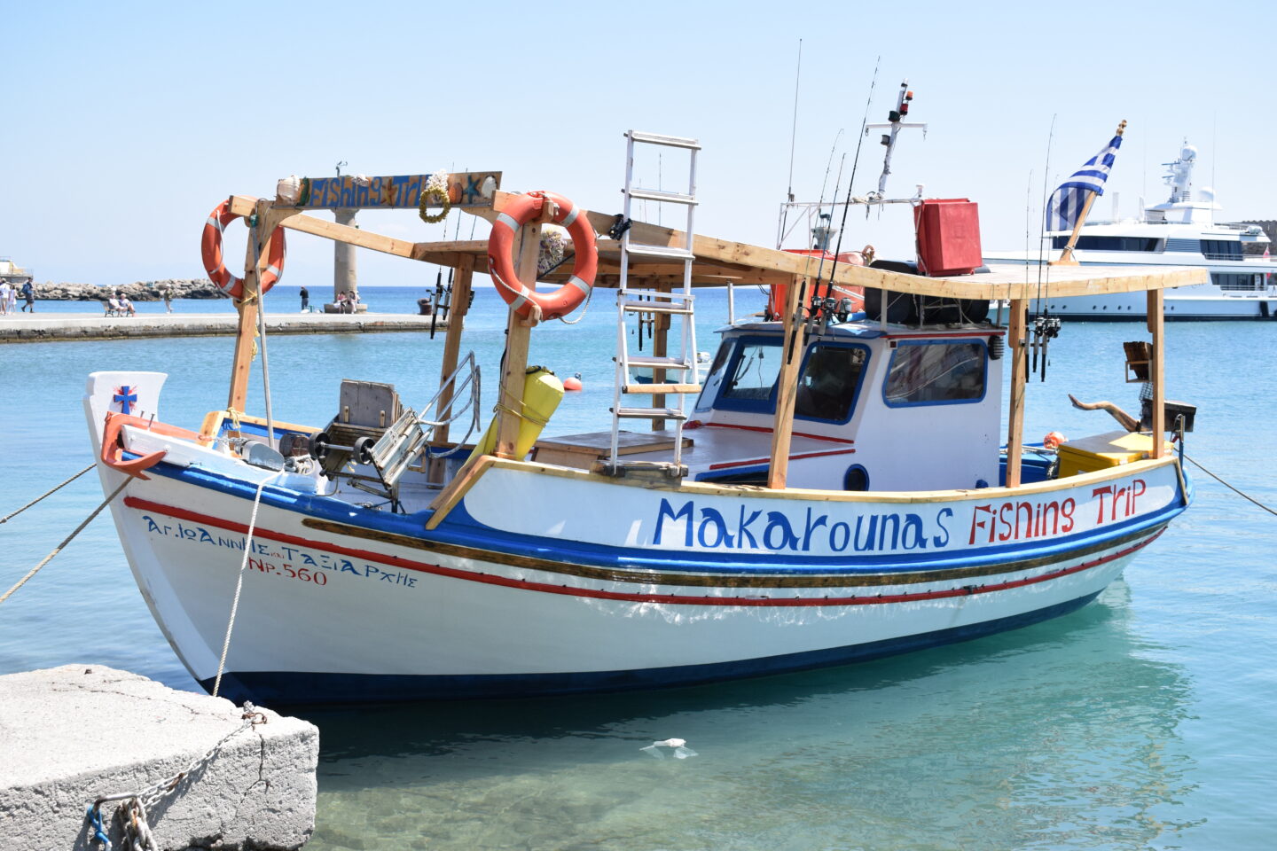 Vissersboot Rhodos stad